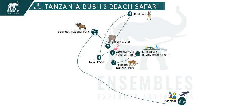 12 Days Tanzania Bush 2 Beach Safari